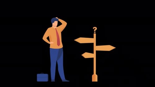 A Man Trying To Find A Way Alpha Channel 4K