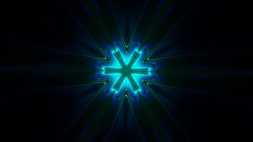 Flashing Neon Lights Create a Vibrant Rhythmic Disco VJ Loop