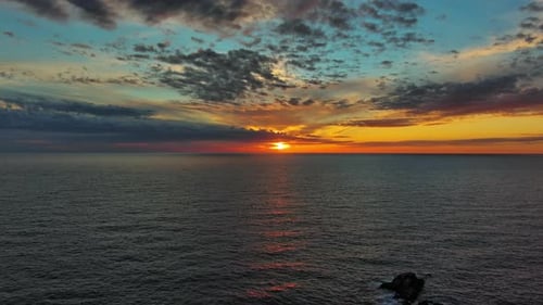 Sea Surface and Beautiful Sunset
