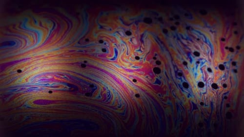 Mesmerizing Iridescent Patterns in Abstract Swirling Display