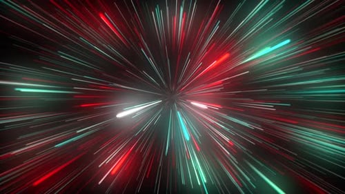 Warp Speed Star Trek Trippy Space Effekt Bunte Star Burst-Animationsschleife