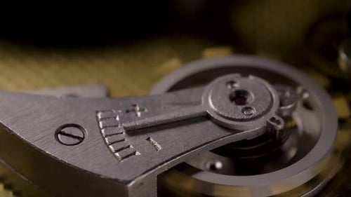 Intricate Clock Gears and Mechanism Working