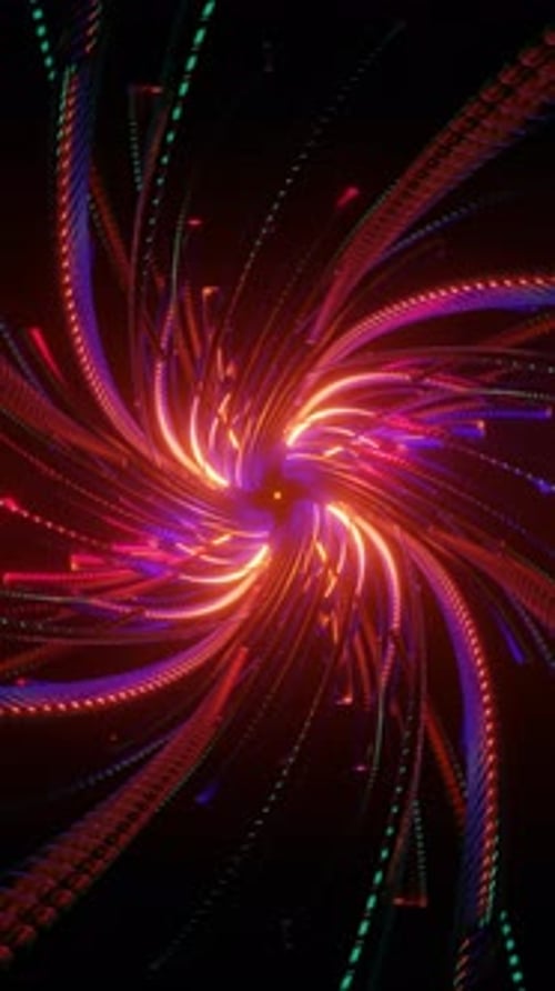 Vertical Video of Colorful Pulsating Futuristic Disco Strobe Light Background