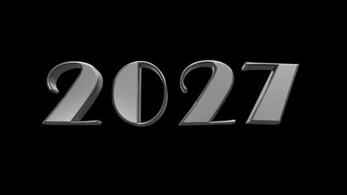 2027 3D Text Animation Loop