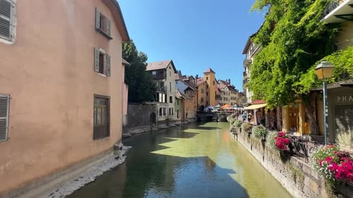Architecture of Annecy town in France