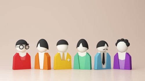 Diverse 3D People Icons for Inclusivity and Teamwork