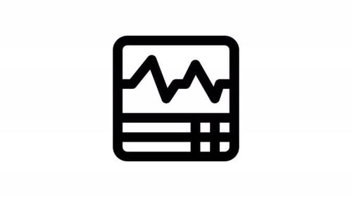 heart rate monitor line icon animation