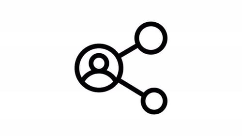 Animated People Connection Social Network Icon