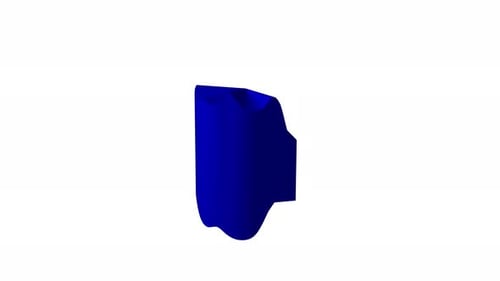 Abstract Fluid Blue Shape Morphing Transition Element
