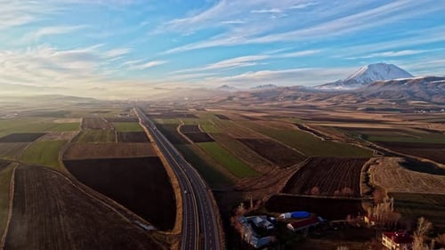 Mountain Road Aerial View