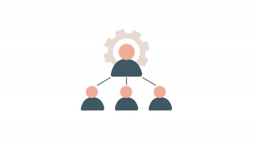 Corporate Hierarchy and Team Organization Flat Animation