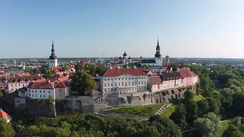 Aerial View of Tallinn's Historic Skyline