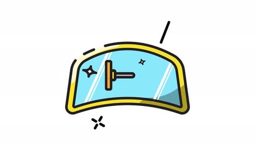 Modern Animated Windshield Cleaning Icon