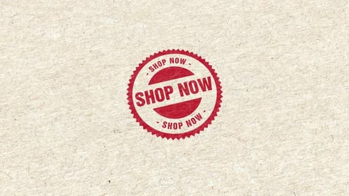 Shop Now Golden Rubber Stamp