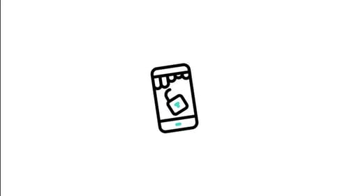 Animated Mobile Shopping Security Padlock Icon