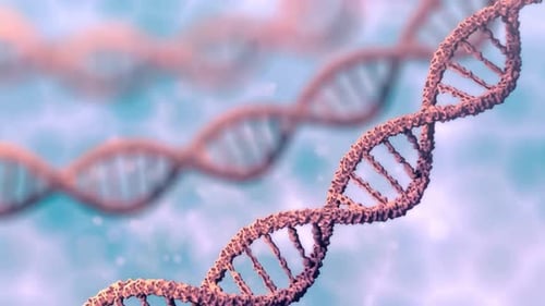 Animated DNA Double Helix Molecular Loop Background