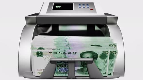 Automated Renminbi Banknote Counting Machine Animation