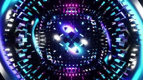 Rotated Bubble Equalizer Vj Loop With Different Colors Background