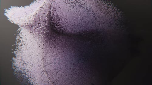 Abstract Purple Particle Fluid Motion Background