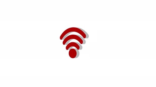 Animated Wi-Fi Signal Icon with Minimalist Design