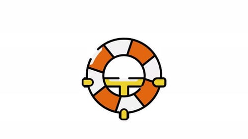 Animated Sketch Lifebuoy Icon