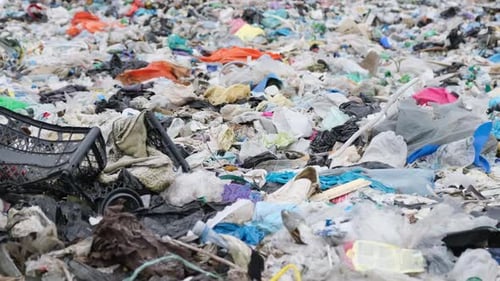 The Sea is Polluted with Plastic Garbage Environmental Disaster Toxic Waste Vertical Video