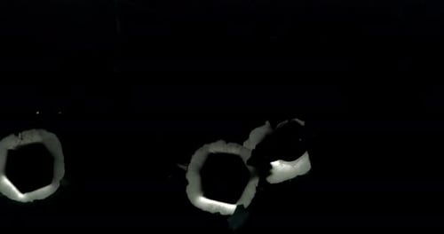 Abstract Fluid Ink Ring Shapes Reveal Transition