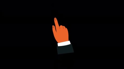 Vídeo de animación que señala con la mano - Transparente