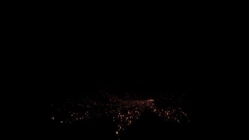 Sparkling Golden Particle Burst Transition