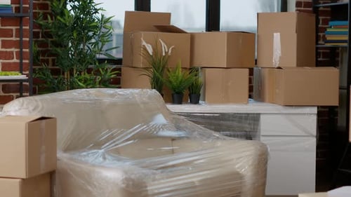 Moving Boxes and Furniture in an Apartment