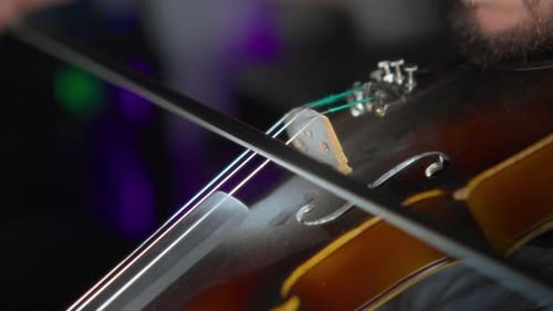 Close Up of Violin Being Played