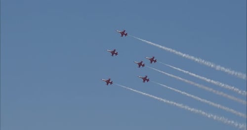 Aerobatic Show Of Airplanes