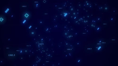 Futuristic Digital Data Stream Loop Background