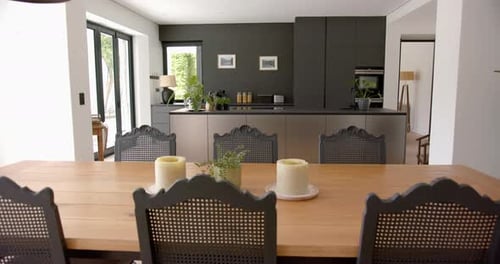 Modern Dining Room and Kitchen Interior Design