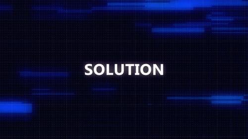 Futuristic Blue Digital Stream Grid Background Text Reveal