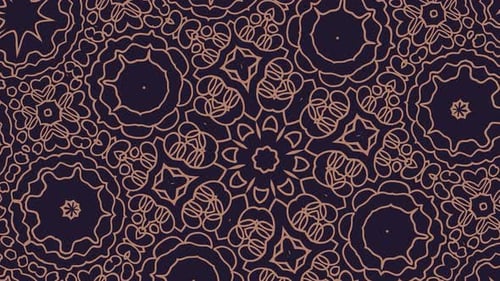 Animated Ornate Geometric Mandala Pattern Background Loop