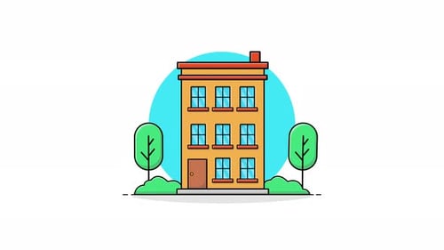 4k House Building Concept Animation Video