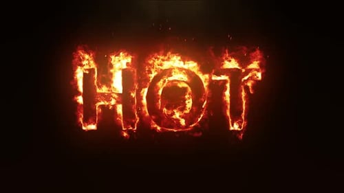 Burning Fire Text Reveal with Intense Flames