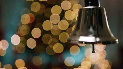 Christmas Bell Slowly Moving and Ringing
