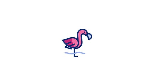 Animiertes Flamingo-Symbol