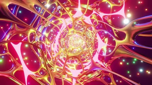 Futuristic Abstract Wormhole Journey Tunnel Background