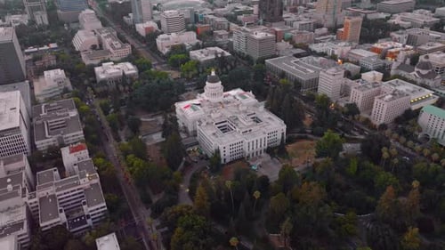 Stunning building of California State Capitol in Sacramento, USA