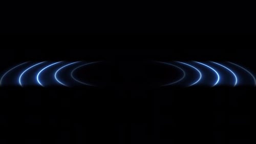 Radio wave signal. Colors award background waves animation come from center. Bright neon lights.