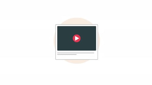 Vídeo de animación conceptual emergente con reproductor de vídeo 4k