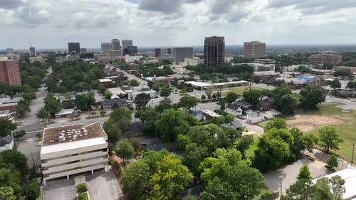 aerial push in columbia sc skyline