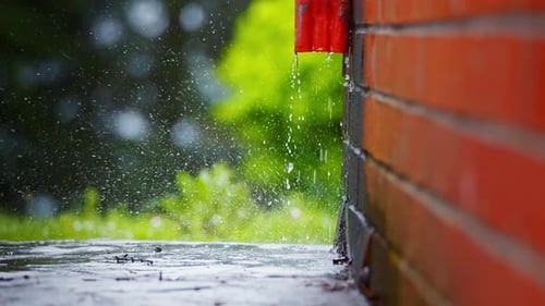 Gouttière à pluie - 4K