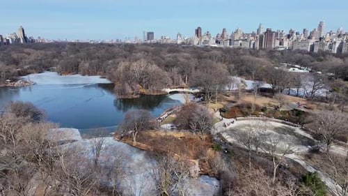 Central Park At Manhattan In New York United States.