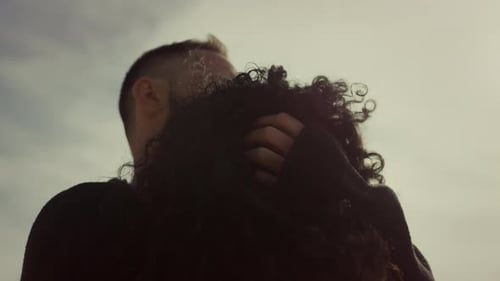 Romantic Couple Embracing, Love and Connection Concept