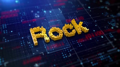 Pixelated Word Rock