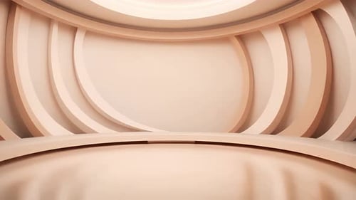 Abstract Modern Curved Studio Stage Background Animation
